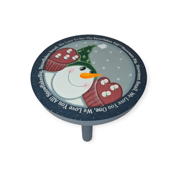 NWOT Wooden Painted Snowman 3 Legged Stool - Picture 3 of 13
